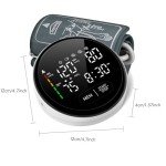 Blood Pressure Monitor Automatic Upper Arm Monitors for Home Use Adjustable Cuff 8.7-16.5 in with Voice Function Large Backlit Display 2x120 Sets Memory Compact Machine with Storage Bag