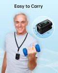 Fingertip Pulse Oximeter Blood Oxygen Monitor Pulse Ox, Heart Rate and Fast Spo2 Reading Oxygen Meter with OLED Screen Included Batteries and Lanyard