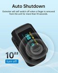 Fingertip Pulse Oximeter Blood Oxygen Monitor Pulse Ox, Heart Rate and Fast Spo2 Reading Oxygen Meter with OLED Screen Included Batteries and Lanyard