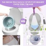 Elzrghs Commode Liners for Bedside Commode, Portable Toilet, Bed Pan, 100 Count Lavender Scented Disposable Potty Chair Liners
