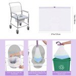 Elzrghs Commode Liners for Bedside Commode, Portable Toilet, Bed Pan, 100 Count Lavender Scented Disposable Potty Chair Liners