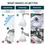Lunderg Commode Liners - Value Pack 100 Count Universal Fit - Medical Grade Bedside Liners Disposable for Adult Commode Chair, Portable or Camping Toilet Bags