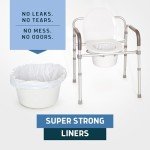 Lunderg Commode Liners - Value Pack 100 Count Universal Fit - Medical Grade Bedside Liners Disposable for Adult Commode Chair, Portable or Camping Toilet Bags