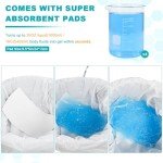 60 Commode Liners with Absorbent Pads, 60 Bedside Commode Liners and 60 Pads for Commode Bucket, Disposable Commode Bags for Adults, Portable Leak-Proof Potty Chair Liners (21*16in-60+60)