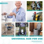 60 Commode Liners with Absorbent Pads, 60 Bedside Commode Liners and 60 Pads for Commode Bucket, Disposable Commode Bags for Adults, Portable Leak-Proof Potty Chair Liners (21*16in-60+60)