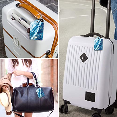 2 Pack Luggage Tags with Privacy Cover and Loop