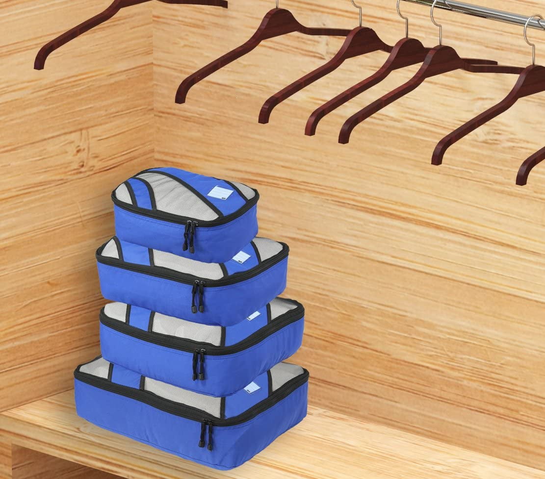 Travel Packing Cubes Set of 4 - Blue