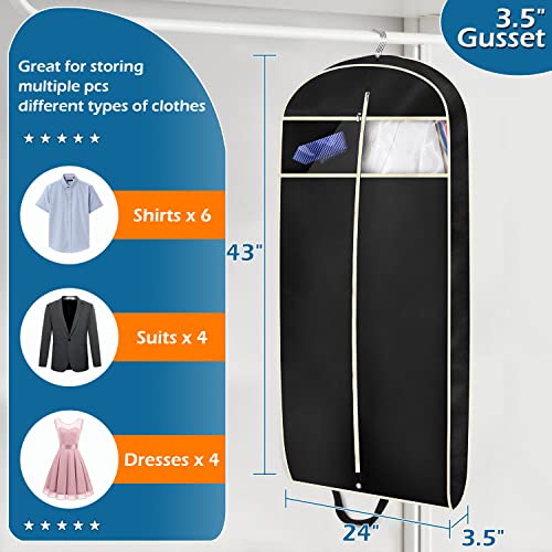 MISSLO 43" Travel Garment Bag with Accessories Pocket