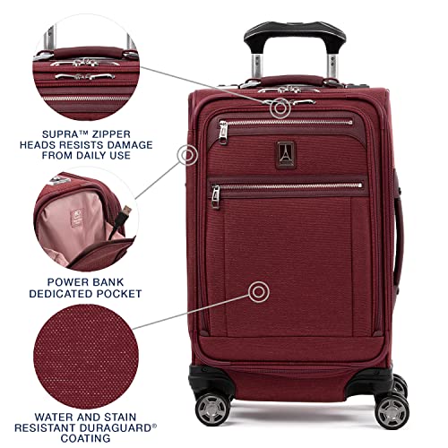 Elite 8-Wheel Softside Spinner Carry-On Luggage