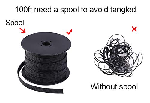 Keco 30.5m Expandable Braided Cable Sleeve - Black