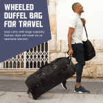 DAKOMM 90L Foldable Rolling Duffel Bag