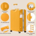 AnyZip Zipperless Orange 28-Inch Hard Shell Suitcase
