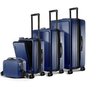 Navy Blue 4-Piece Hardshell Spinner Luggage Set