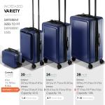 Navy Blue 4-Piece Hardshell Spinner Luggage Set