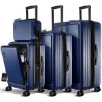 Navy Blue 4-Piece Hardshell Spinner Luggage Set