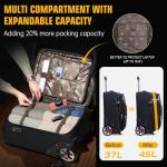 ROPULS Expandable Softside Carry-On Luggage - Black