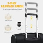 ROPULS Expandable Softside Carry-On Luggage - Black