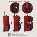 Expandable Rolling Carry-On Luggage Set with Tote