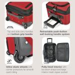 Expandable Rolling Carry-On Luggage Set with Tote