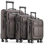 SHOWKOO 3 Piece Expandable Softshell Luggage Set