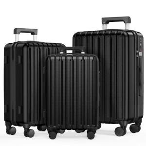 SHOWKOO 3-Piece Hardside Luggage Set with Spinner Wheels