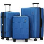 SHOWKOO 3-Piece Hardside Luggage Set in Sea Blue