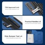 SHOWKOO 3-Piece Hardside Luggage Set in Sea Blue