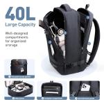 SHOWKOO Expandable Travel Laptop Backpack, Black