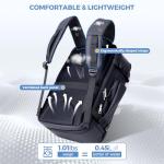 SHOWKOO Expandable Travel Laptop Backpack, Black