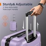 SHOWKOO 3-Piece Expandable Lavender Luggage Set