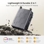 SHOWKOO 2-Piece Hardside Luggage Set, Silver Gray