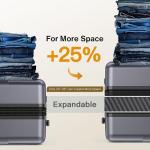 SHOWKOO 2-Piece Hardside Luggage Set, Silver Gray