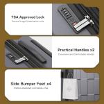 SHOWKOO 2-Piece Hardside Luggage Set, Silver Gray