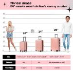 AnyZip 20'' Carry On Luggage with Pocket