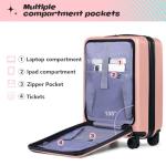 AnyZip 20'' Carry On Luggage with Pocket
