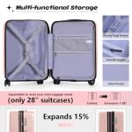AnyZip 20'' Carry On Luggage with Pocket