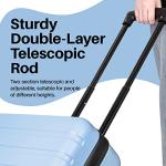 Light Blue 24-Inch AnyZip Hardside USB Suitcase