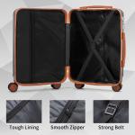 Zimtown 5-Piece Hardside Luggage Set, Deep Green