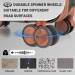 Zimtown 5-Piece Hardside Luggage Set, Deep Green