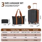 WEPLUS 3-Piece Hardside Carry-On Luggage Set