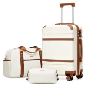 3-Piece Carry-On Luggage Set with Spinner Wheels