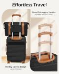 3 Piece Carry On Luggage Set with Spinner Wheels
