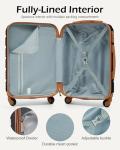 3 Piece Carry On Luggage Set with Spinner Wheels