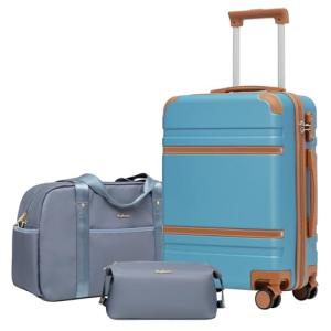 3-Piece Carry-On Luggage Set with Spinner Wheels
