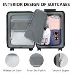 Felamondo 20-inch Pink Carry-On with Spinner Wheels