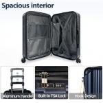 OUZZO 24-Inch Expandable Hardshell Luggage with Wheels