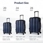 OUZZO 24-Inch Expandable Hardshell Luggage with Wheels
