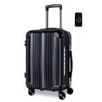 OUZZO 20 Inch Expandable Carry-On Hardshell Luggage