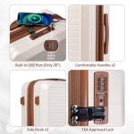 OUZZO 20-Inch Expandable Carry-On Spinner Luggage