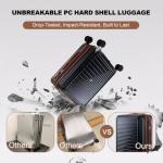 Black 22" Expandable Carry-On Luggage with Wheels